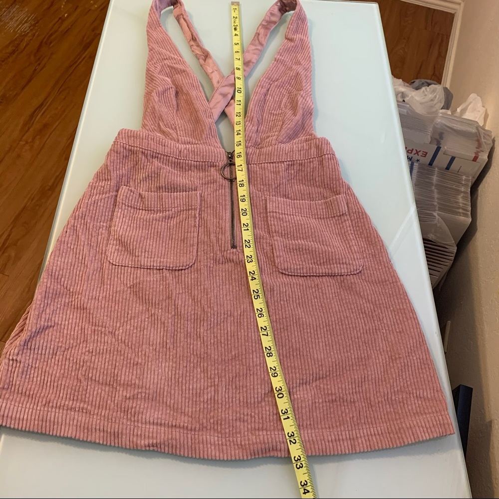 Velvet mauve Skirt overalls - Picture 2 of 5